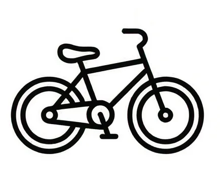 a bicycle is shown in the shape of a bicycle.webp